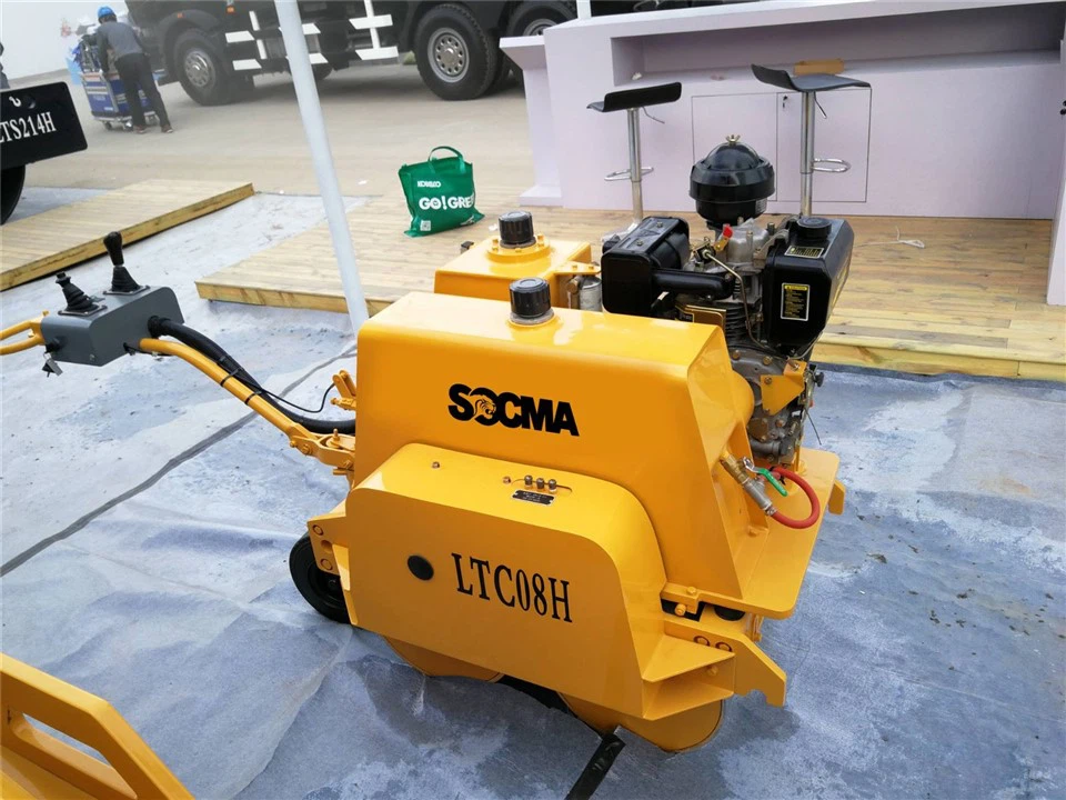 Powered Vibrating Walkbehind Road Roller 700kg Baby Hand Road Roller Compactor