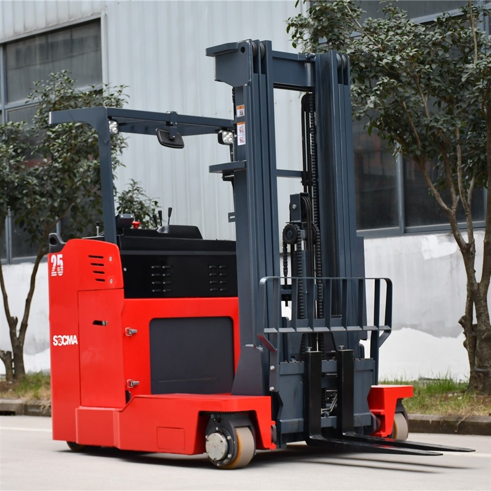 Side Loader Electric Forklift 1500kg 2000kg 3000kg Four Way Reach Stacker Forklift With Lithium Battery
