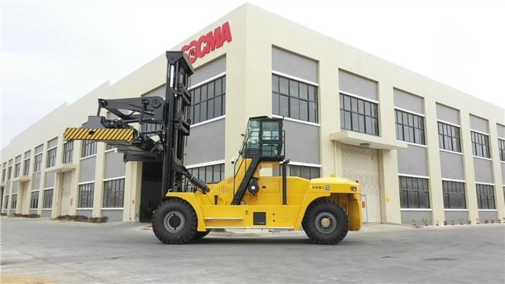 forklift with container handler